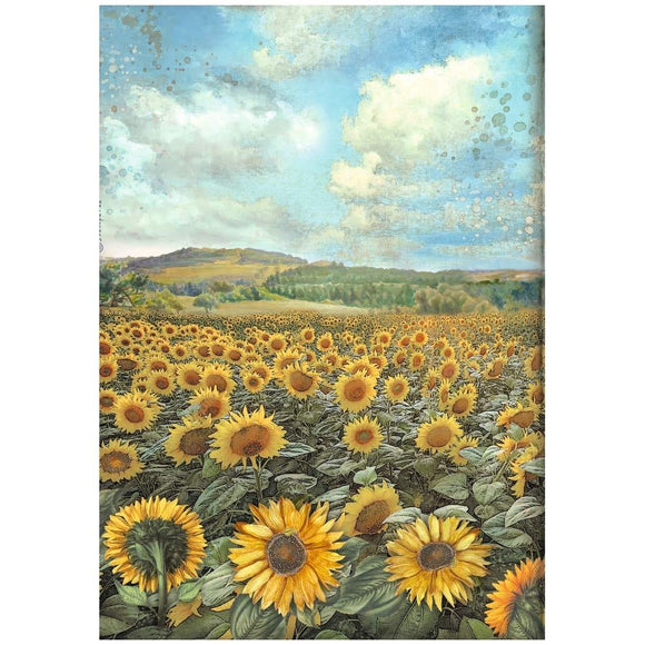 Papel de Arroz A4 - Landscape - Sunflower Art - Stamperia