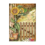 Papel de Arroz A6 - Paquete de 8 hojas - Sunflower Art - Stamperia