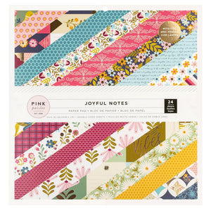 Pad de Papeles 12x12 - Joyful Notes - Pink Paislee