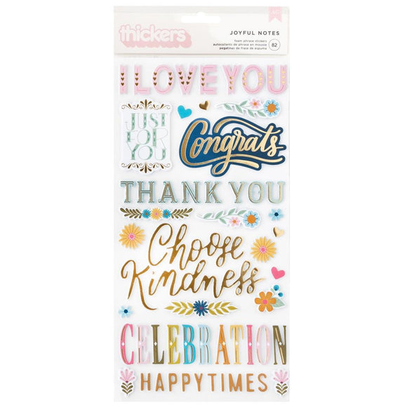 Thickers de Frases - Joyful Notes - Pink Paislee