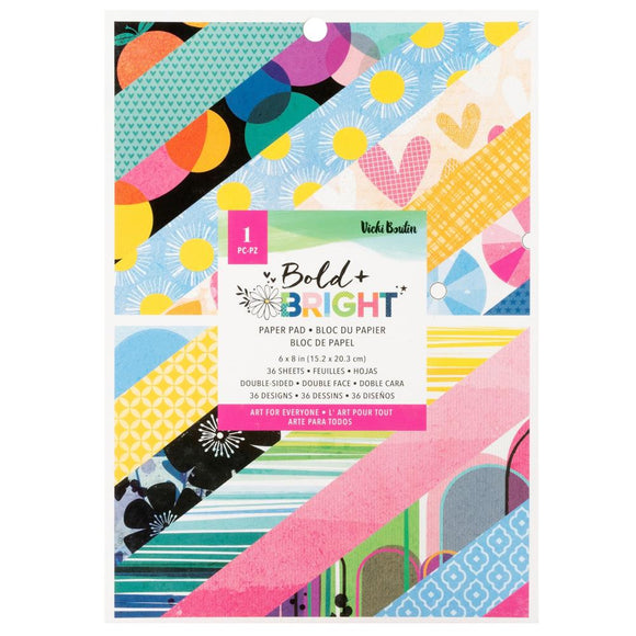 Pad de Papeles 6x8 - Bold And Bright - Vicki Boutin