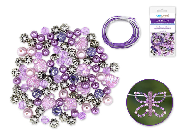 Kit de Cuentas Acrílicas 30 g - Purple