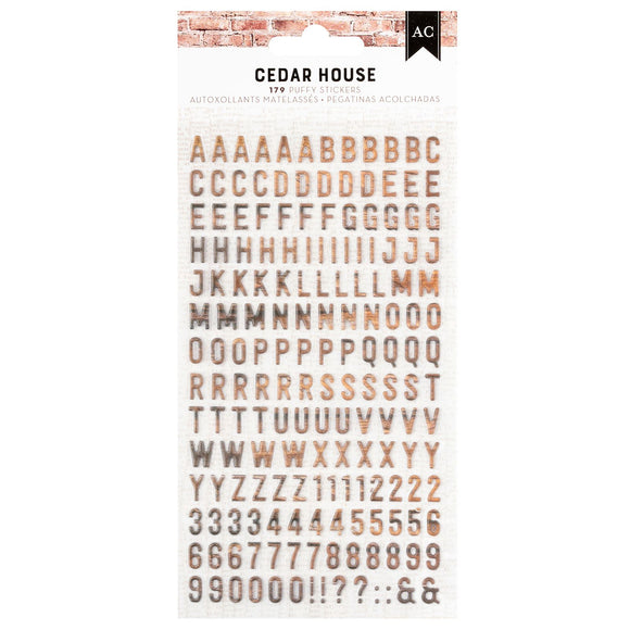 Puffy Sticker de Letras - Cedar House - American Crafts