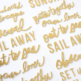 Thickers - Puffy Stickers de Frases con Foil Dorado - Set Sail - Heidi Swapp