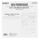 Paquete de Cartulinas de Colores 12x12 - Colorbok - Red Promenade