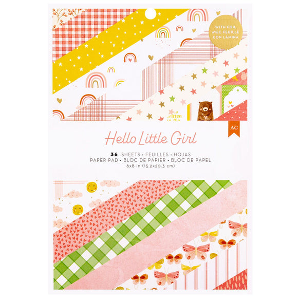 Pad de Papeles 6x8 - Hello Little Girl - American Crafts