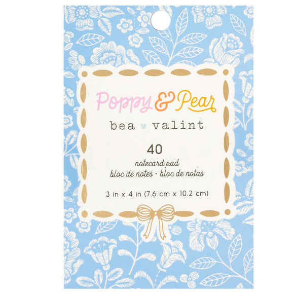 Notecard Pad 3x4 - Poppy & Pear - Bea Valint