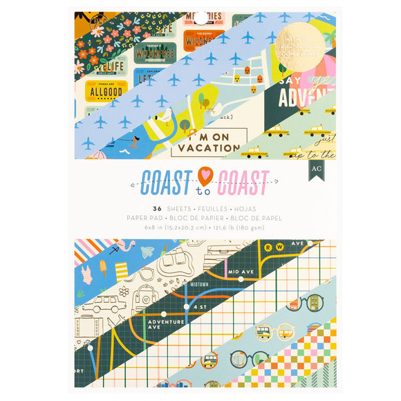 Pad de Papel 6x8 - Coast to Coast - American Crafts