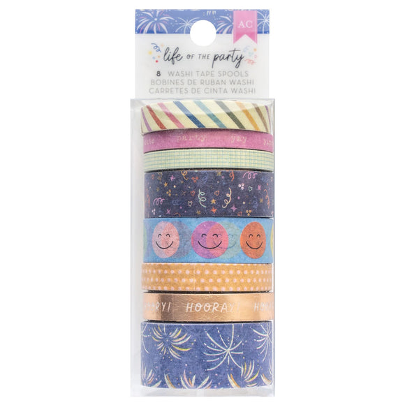 Washi Tapes - 8 piezas - Life of the Party - AC