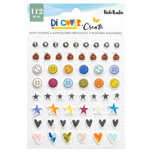 Mini Puffy Stickers - Discover + Create - Vicki Boutin