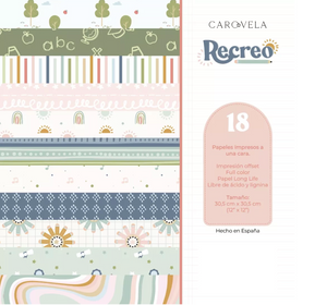 Kit de Papeles 12" x 12" - Recreo - Carovela