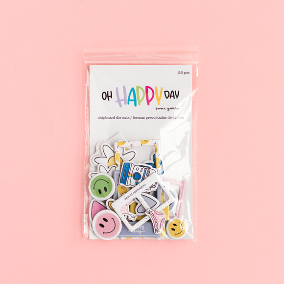 Marcos y Die cuts Chipboards - Oh Happy Day - Sami Garra