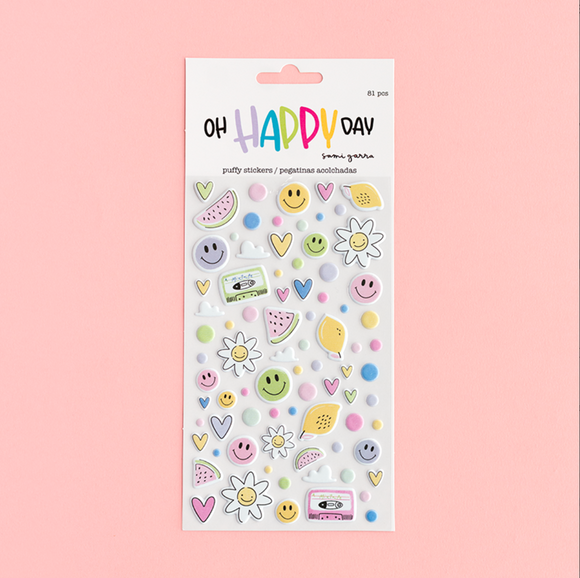 Puffy Stickers Básicas - Oh Happy Day - Sami Garra