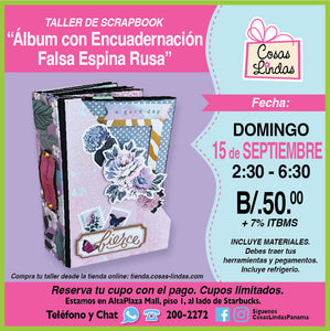 Taller Álbum con Encuadernación "Falsa Espina Rusa"