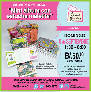 Taller Mini Álbum con Estuche Maletita - Domingo 8 de septiembre