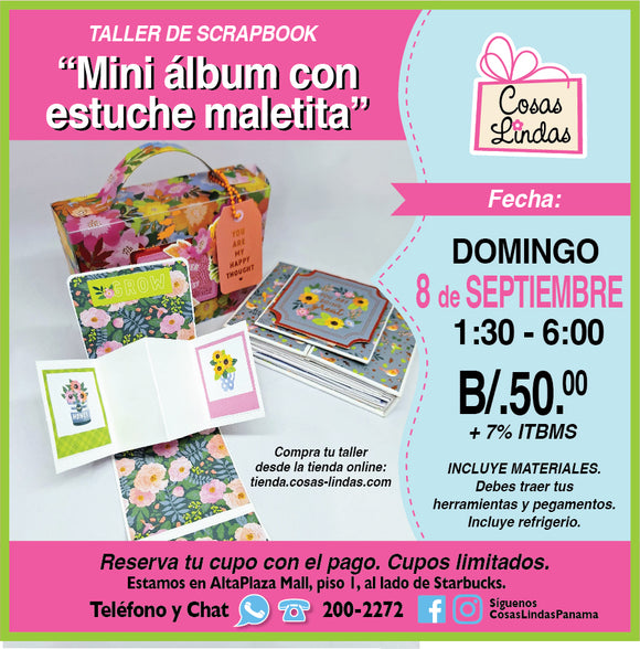 Taller Mini Álbum con Estuche Maletita - Domingo 8 de septiembre