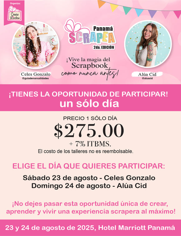 TICKET PANAMA SCRAPEA 2025 - 1 DIA ALUA CID - DOMINGO 24 DE AGOSTO