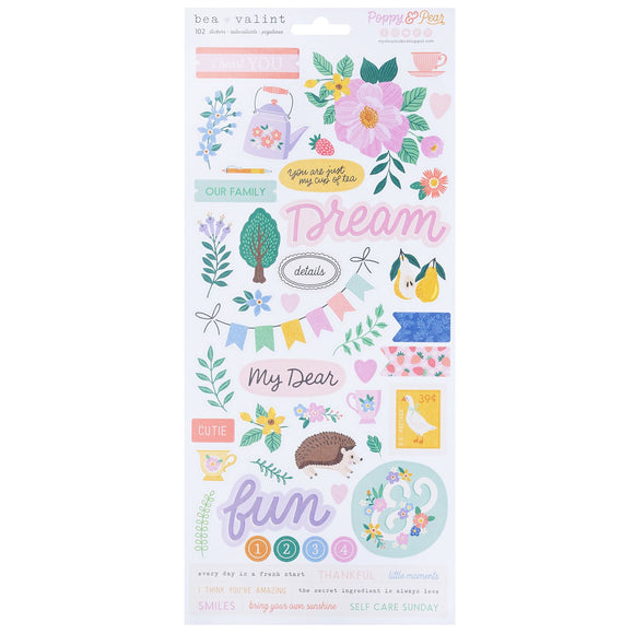 Sticker 6x12 - Poppy & Pear - Bea Valint