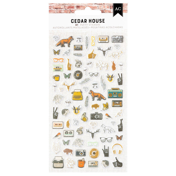 Puffy Stickers - Cedar House - American Crafts