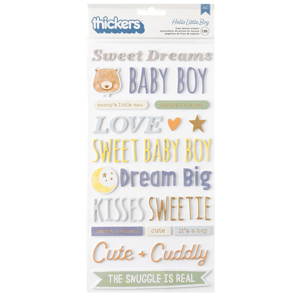 Thickers de Frases 6x12 - Hello Little Boy - American Crafts