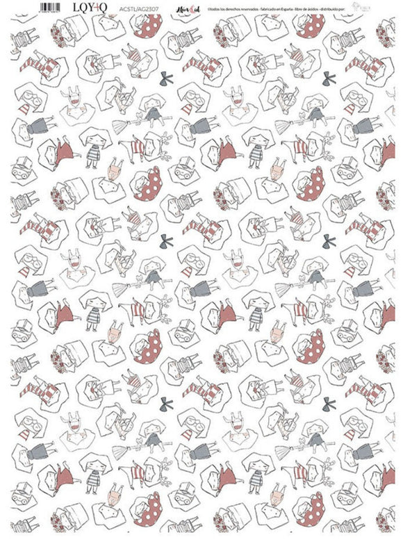 Tela de Encuadernar Maravillas - LQY+Q - Alúa Cid