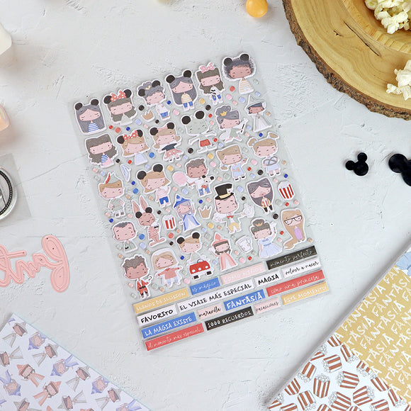 Stickers o Pegatinas Puffy - Fantasía - Alúa Cid