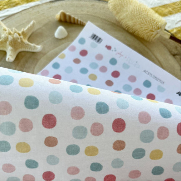 Tela de Encuadernar Topitos de Verano - Playa o Piscina - Alúa Cid