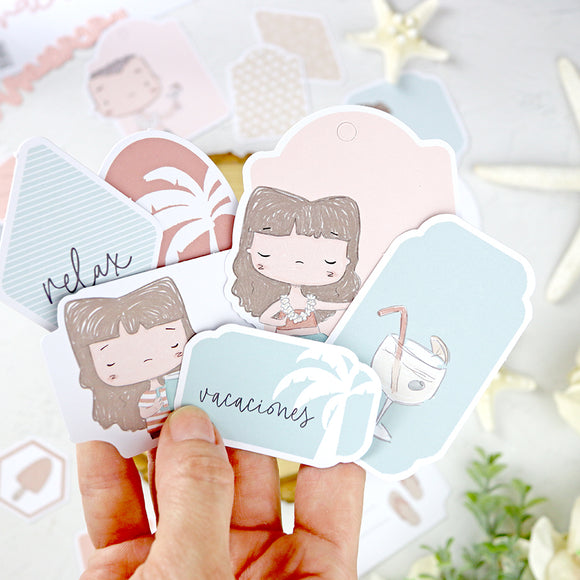 Set troquelados o Die Cuts Etiquetas - Hawaii - Alúa Cid