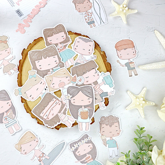 Set troquelados o Die Cuts Ilustraciones - Hawaii - Alúa Cid