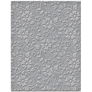 Spellbinders Embossing Folder - Carpeta de Textura Flores y Hojas