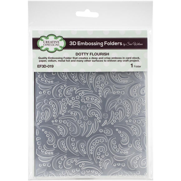 Embossing Folder - Carpeta de Textura - Dotty Flourish