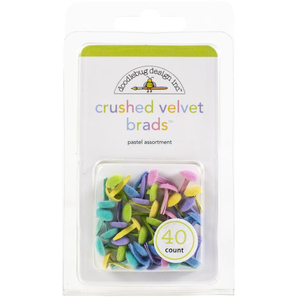 Crushed Velvet Brads - Pastel - Bundle of Joy - Doodlebug