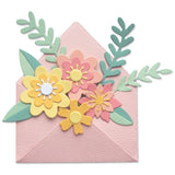 Sizzix Thinlits - Flowers W/Envelope - Flores con Sobre