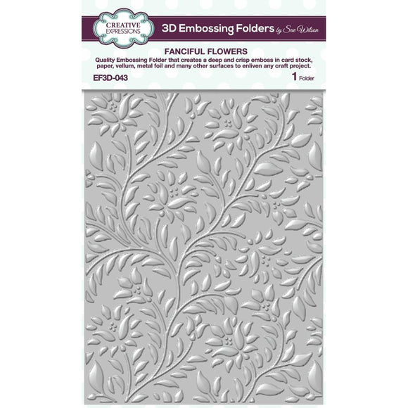 Embossing Folder - Carpeta de Textura - Fanciful Flowers