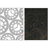 Embossing Folder - Carpeta de Textura - Vintage Clock