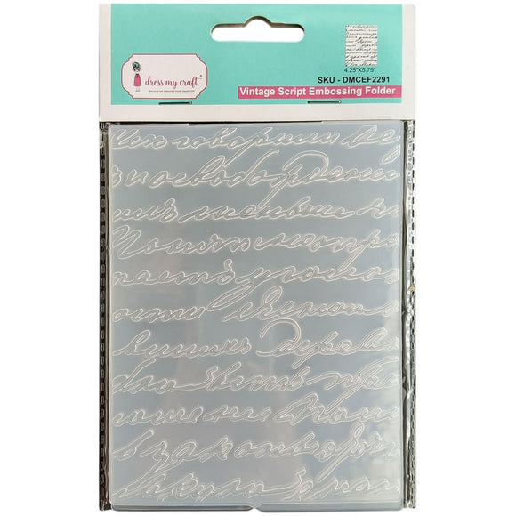 Embossing Folder - Carpeta de Textura - Vintage Script