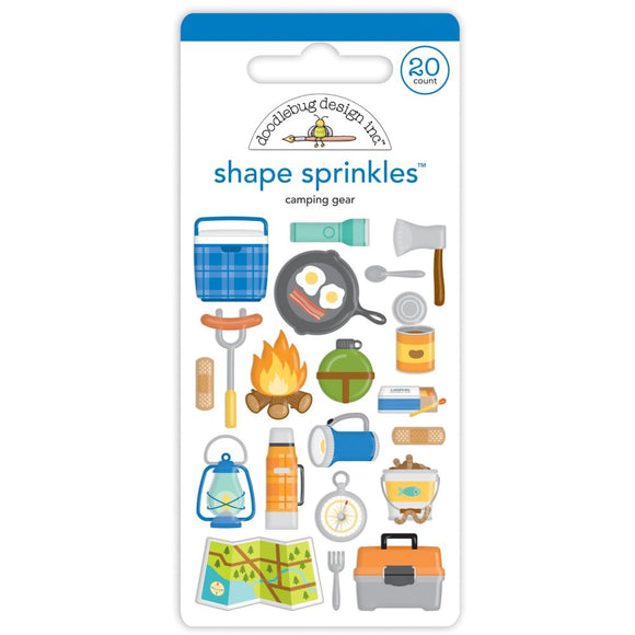 Shape Sprinkles Stickers - Camping Gear - Great Outdoors - Doodlebug