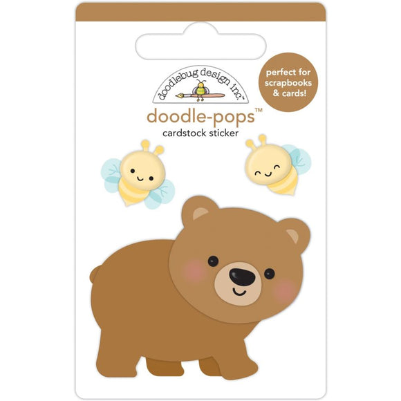 Doodle Pops Sticker - Honey Bear - Great Outdoors - Doodlebug