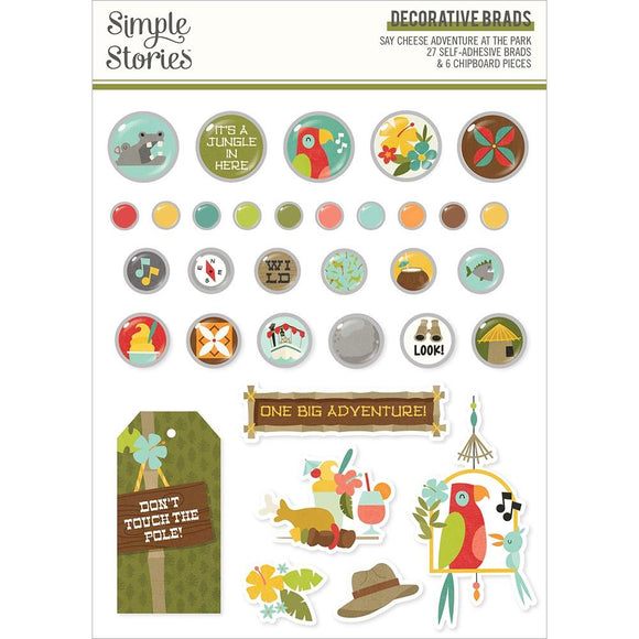 Brads Decorativos - Say Cheese Adventure at the Park - Simple Stories