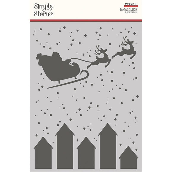 Stencil - Santa's Sleigh - Simple Stories