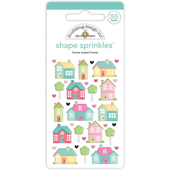 Shape Sprinkles Stickers - Home Sweet Home - My Happy Place - Doodlebug