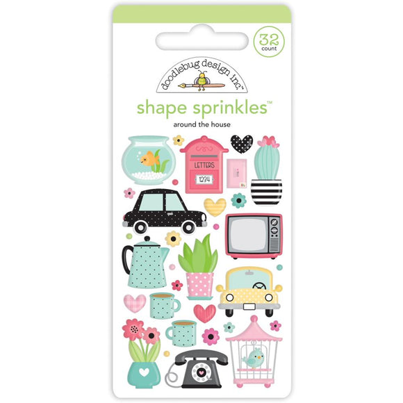 Shape Sprinkles Stickers - Around The House - My Happy Place - Doodlebug