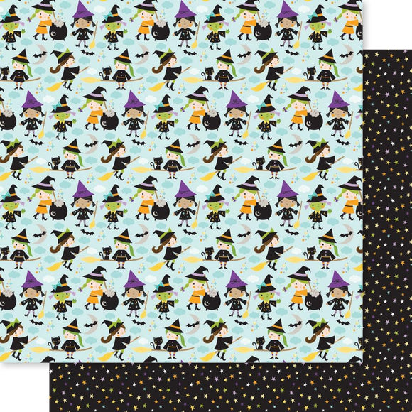 Papel con Diseño 12x12 Individual - Wee Witches - Spell On You