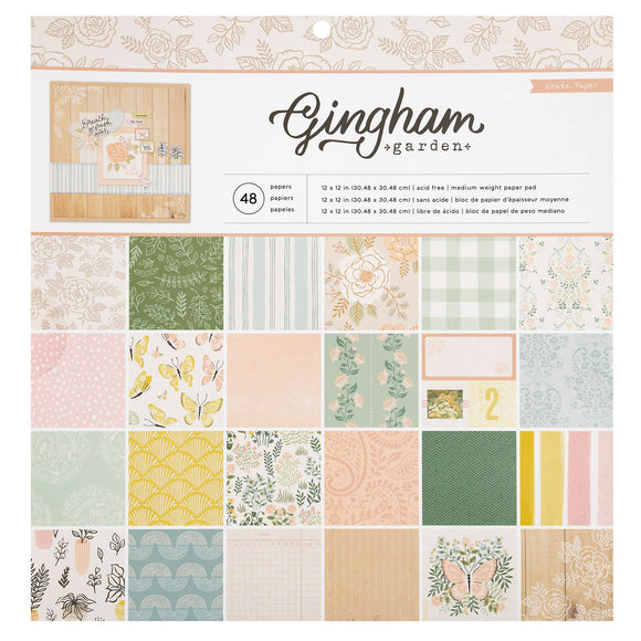 Paper Pad 12x12 - Gingham Garden - Craate Paper