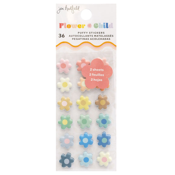 Mini Puffy Stickers - Flower Girl - Jen Hadfield