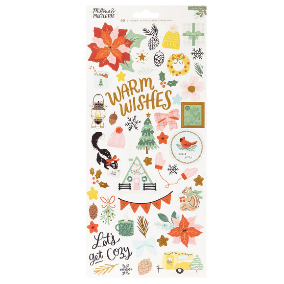 Sticker 6x12 - Mittens & Mistletoe - Crate Paper