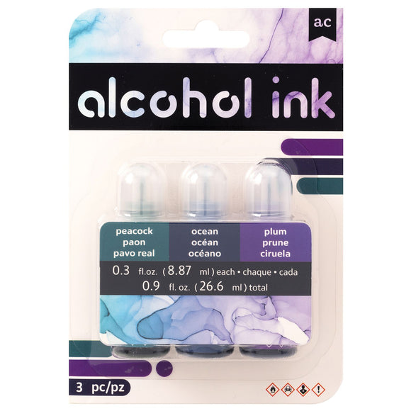 Tintas de Alcohol (3 colores) - Peacock - AC
