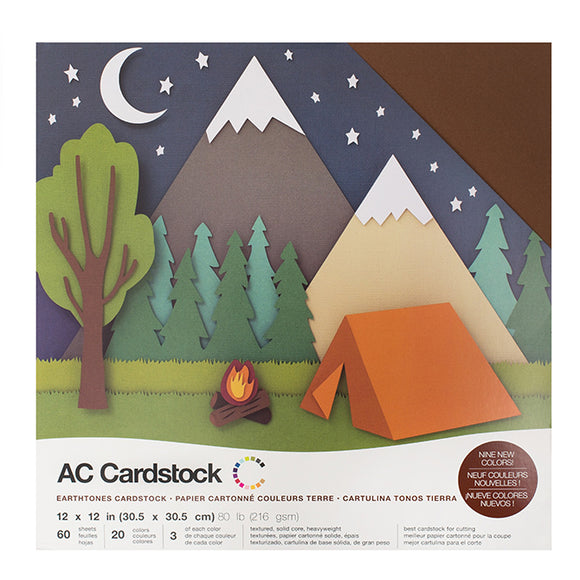 Paquete de Cartulinas de Colores 12x12 - AC Cardstock - Primary