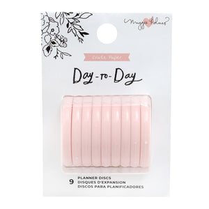 Discos para Planners - Rosado Blush - Medianos - Day to Day