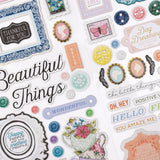 Sticker 6x12 con Foil Iridiscente - Beautiful Things - Brighton - Bo Bunny